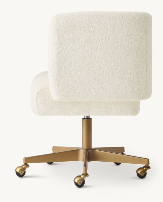 Henning Desk Chair Brass Caster Base