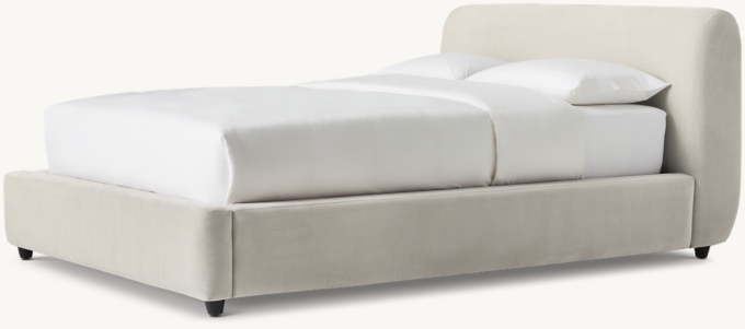 Three Quarter view of Sylvain Upholstered Bed 