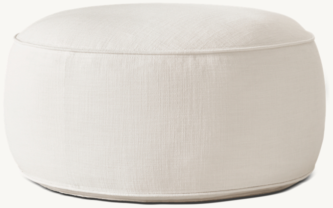 Three Quarter view of Premium Fabric Pouf 