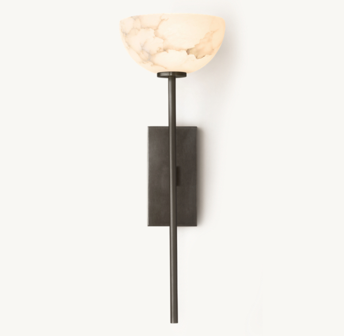 Front view of Alara Alabaster Sconce  