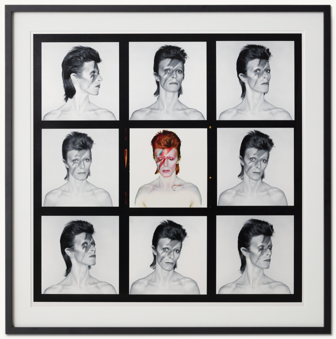 Front view of Morrison Hotel Gallery Photography: David Bowie Aladdin Sane Contact Sheet By Duffy 