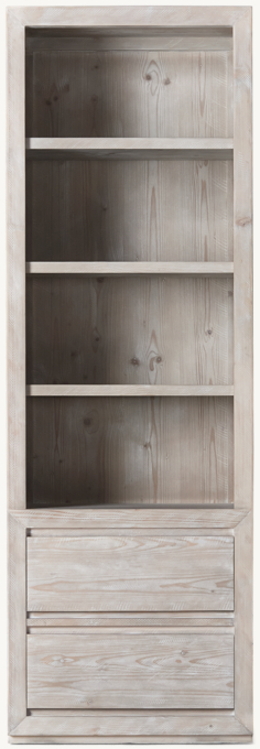 Front view of Callum Tall Media Bookcase Tower 