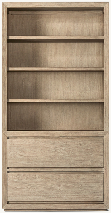Front view of Callum 2-Drawer Bookcase 