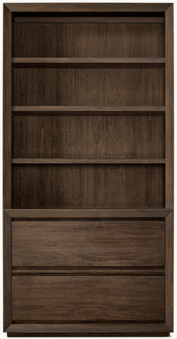 Front view of Callum 2-Drawer Bookcase 