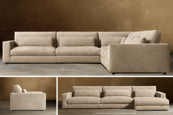 Lugano Leather Sectionals